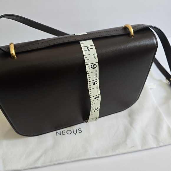 Neous Phoenix Leather Shoulder Bag Dark Chocolate - Picture 12 of 13
